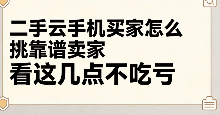二手云手机买家怎么挑靠谱卖家 看这几点不吃亏 二手云手机买家怎么挑靠谱卖家 看这几点不吃亏