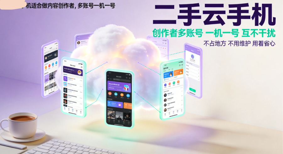 二手云手机适合做内容创作者 多账号一机一号 二手云手机适合做内容创作者 多账号一机一号