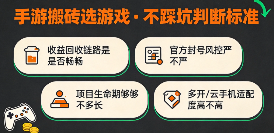 手游搬砖怎么选游戏 不踩坑的几个判断标准 手游搬砖怎么选游戏 不踩坑的几个判断标准