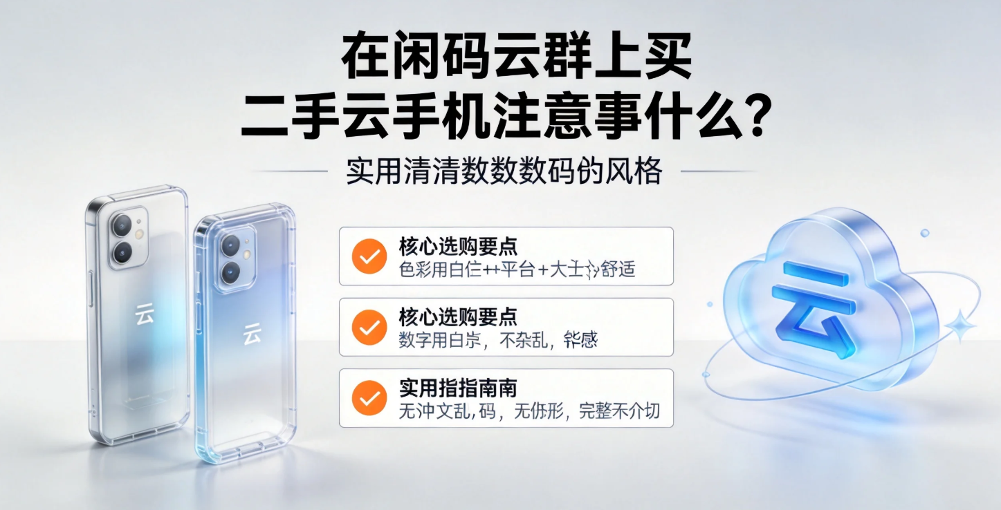在闲码云集上买二手云手机 要注意什么