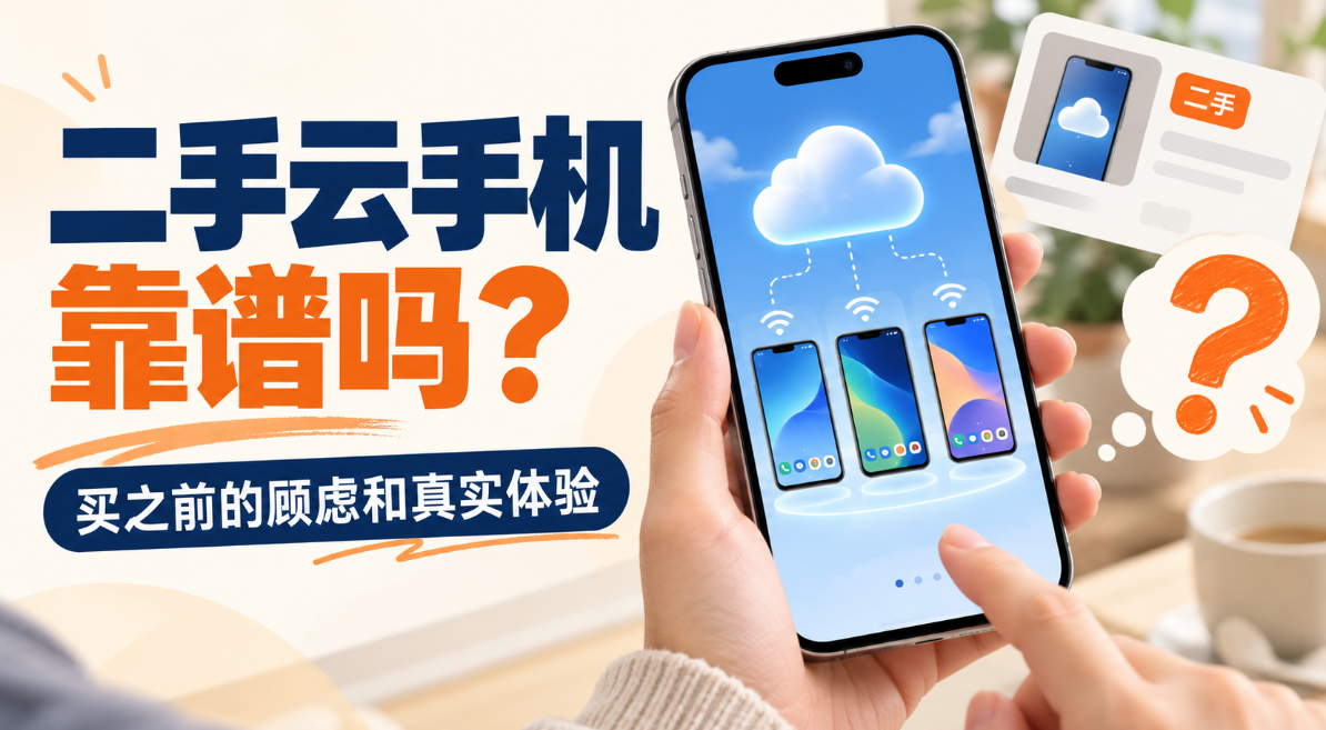 二手云手机靠谱吗 买之前的顾虑和真实体验