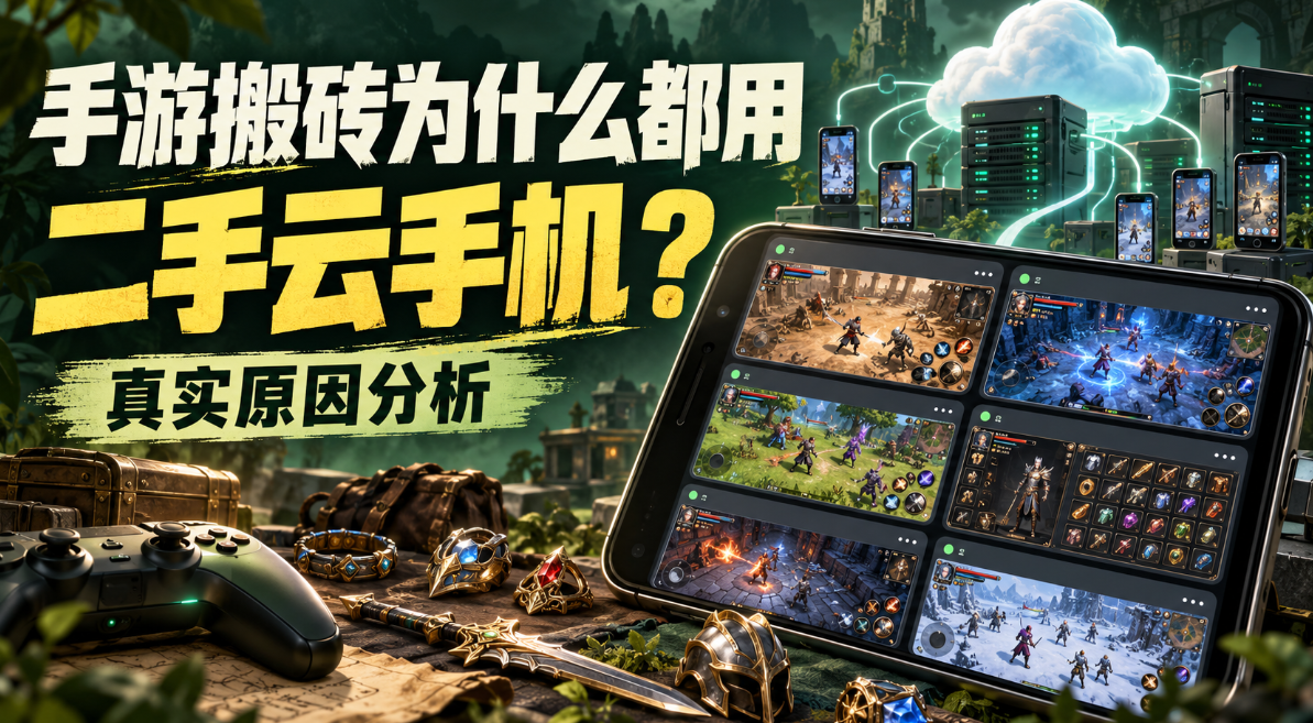 手游搬砖为什么都用二手云手机 真实原因分析