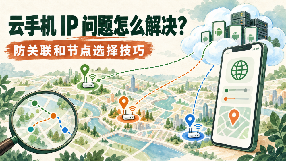 云手机 IP 问题怎么解决 防关联和节点选择技巧