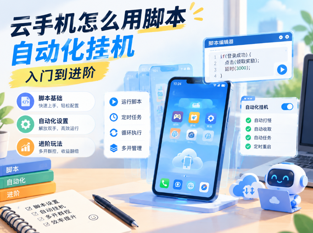 云手机怎么用脚本 自动化挂机入门到进阶
