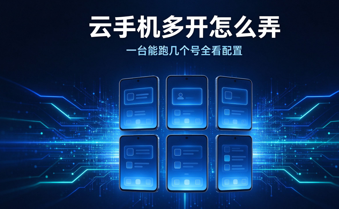 云手机多开怎么弄 一台能跑几个号全看配置