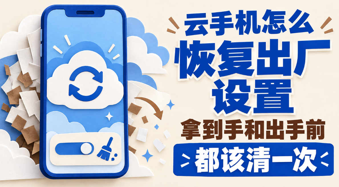 云手机怎么恢复出厂设置 拿到手和出手前都该清一次_图片1 云手机怎么恢复出厂设置 拿到手和出手前都该清一次_图片1