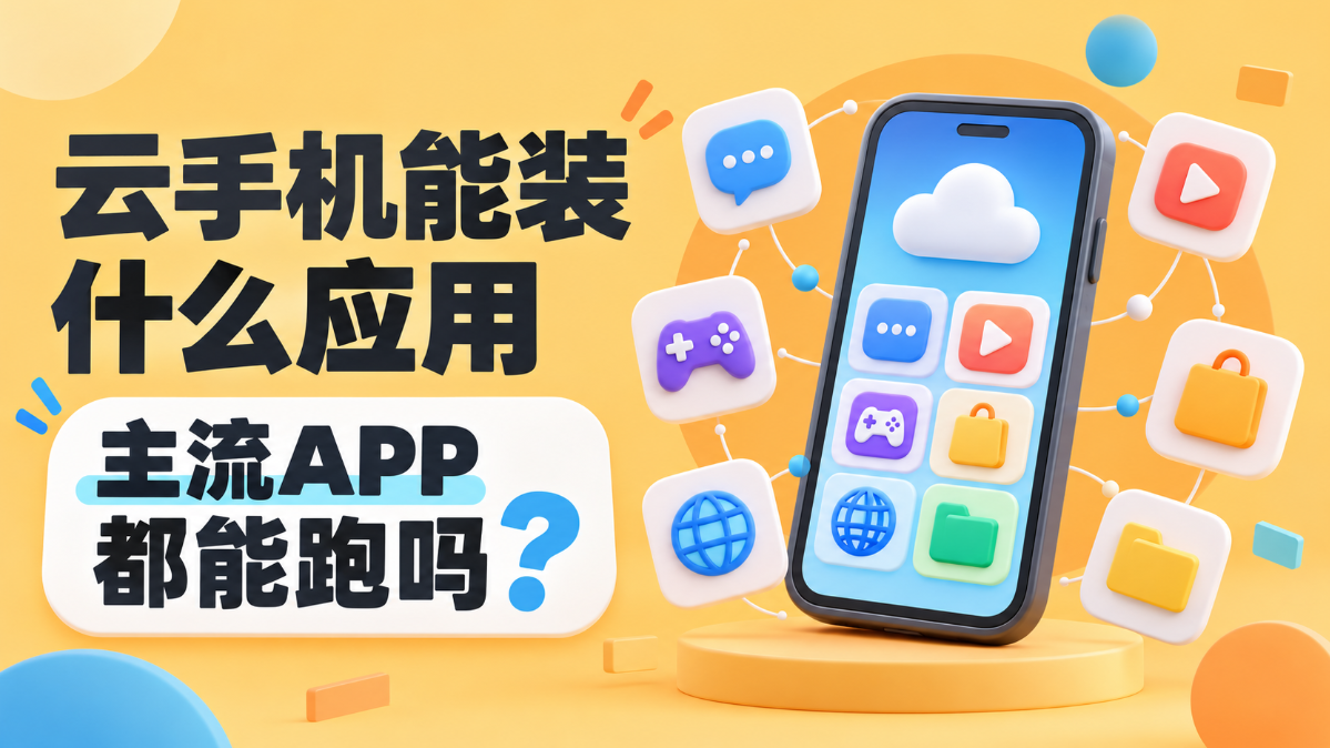 云手机能装什么应用 主流 APP 都能跑吗