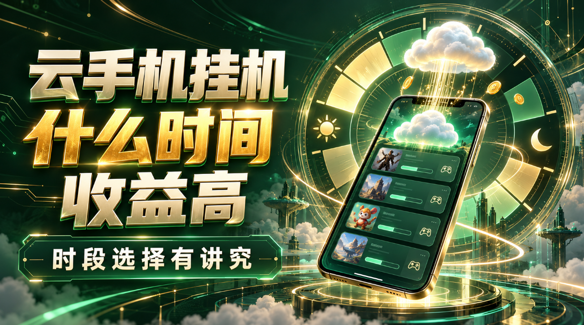 云手机挂机什么时间收益高 时段选择有讲究